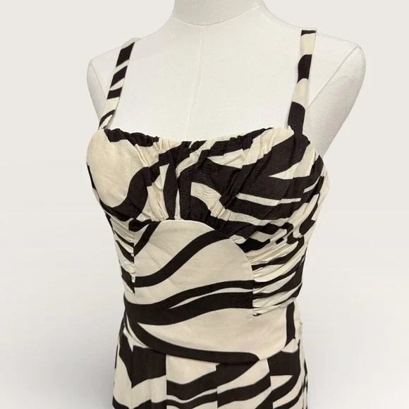 Antonio Melani MG Style Somers Linen Blend Swirl Pattern Maxi Raffia Skirt Set - Picture 9 of 16